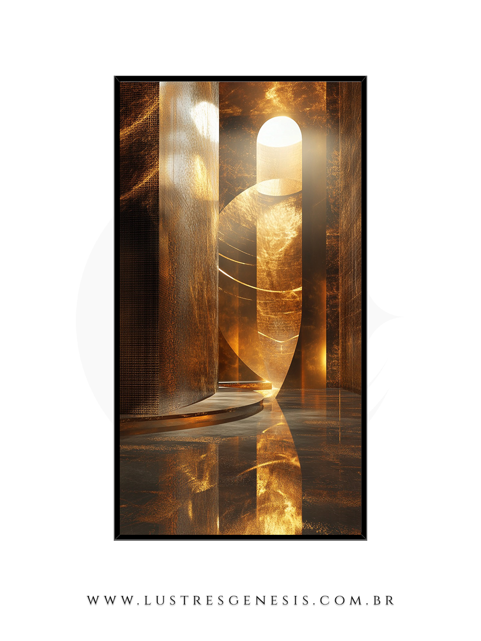 Quadro Moderno de Parede Lua com LED Frio